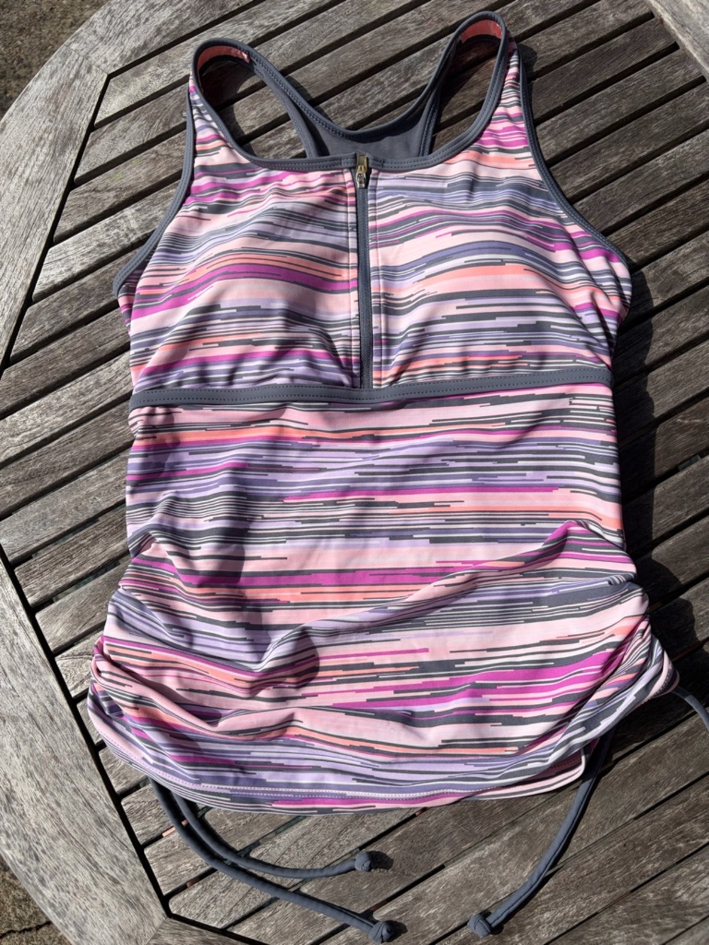 Free Country Tie-Dye Tie Dye Tankini Swim Top Size Medium 8/10